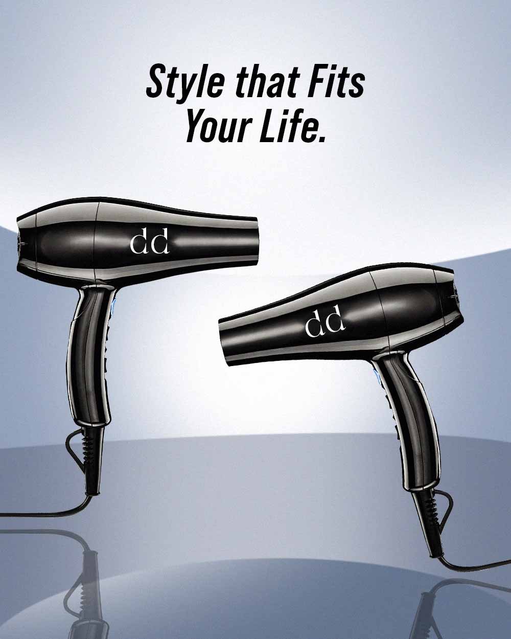 Hair Dryer Typography Poster Design